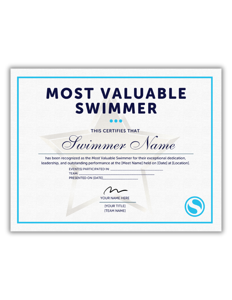 Most Valuable Swimmer